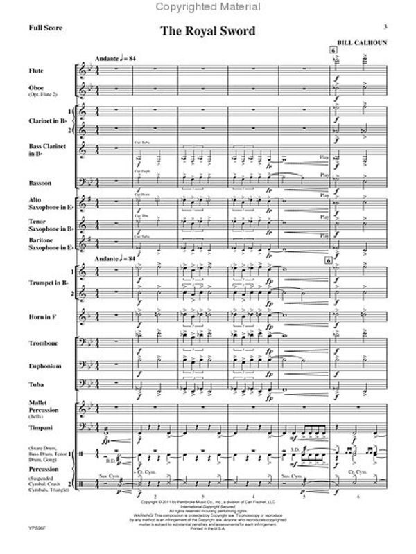 Royal Sword Concert Band 2 Score Only