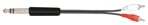 AMS YSM3 010 Ft 6.3 Stereo To 2 Rca Male Cable