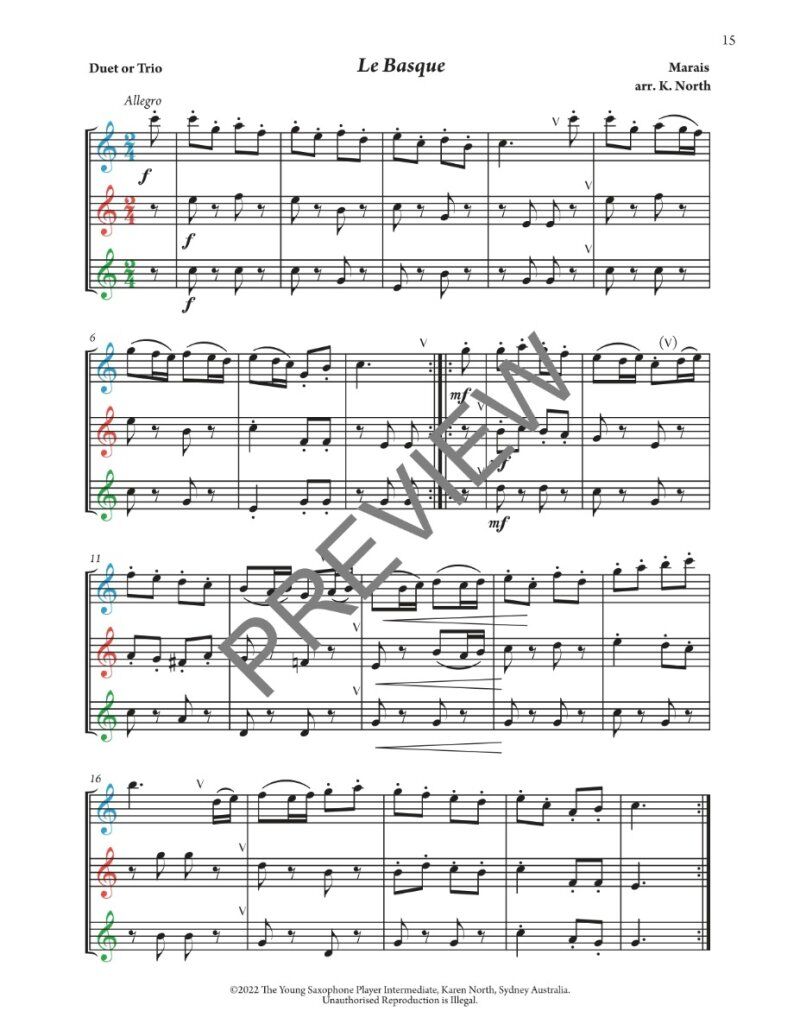 The Young Saxophone Player Intermediate Duets & Trios Book 2 by Karen North — view 2