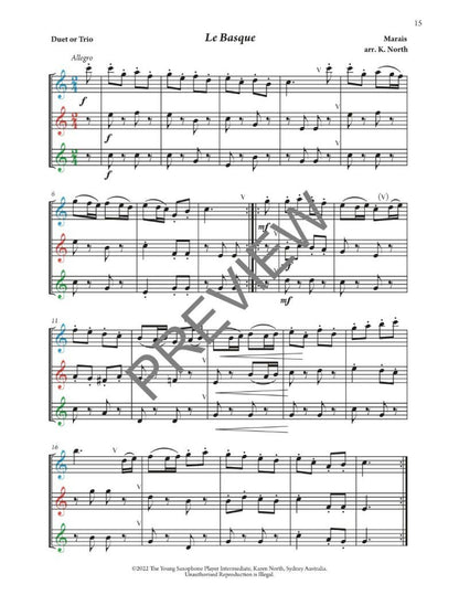 The Young Saxophone Player Intermediate Duets & Trios Book 2 by Karen North — view 2