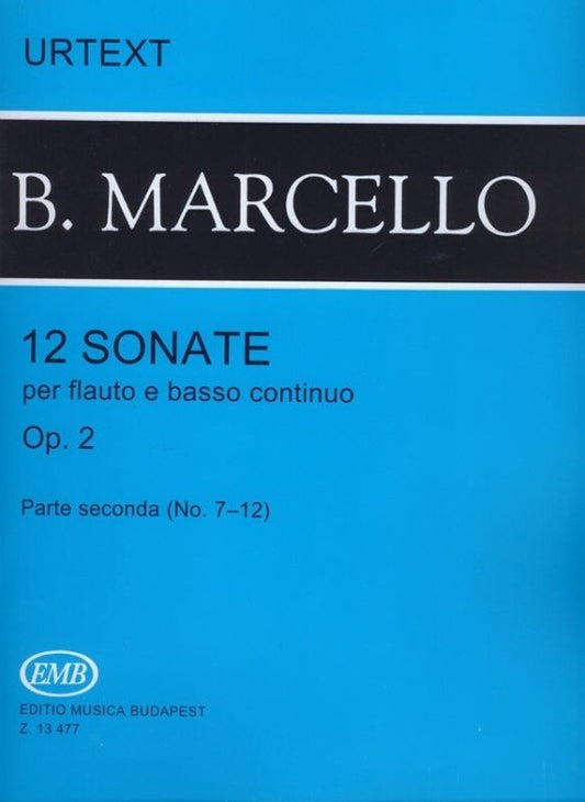 Sonatas 12 Op 2 Book 2 Flute (Or Tre Rec) Piano (Softcover Book)