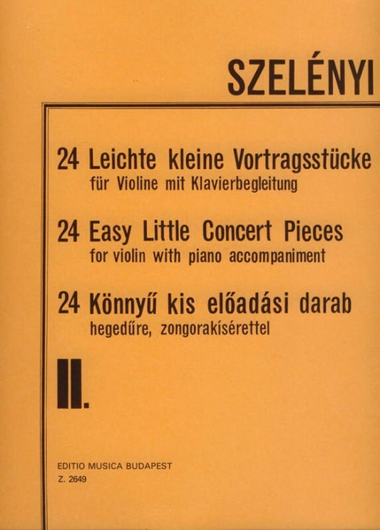Easy Little Concert Pieces 24 Book 1 Violin/Piano