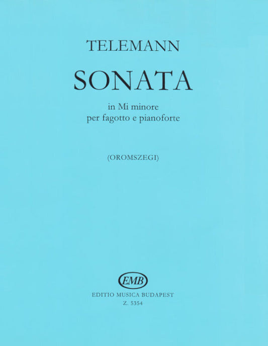 Sonata E Min Bassoon Piano