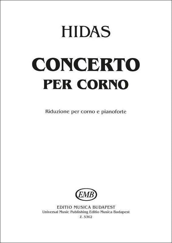 Hidas - Concerto For French Horn/Piano (Editio Musica Budapest)