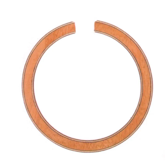AMS Wooden Rosette with Pinstripe Edge 110mm Diameter for Dreadnought Guitars