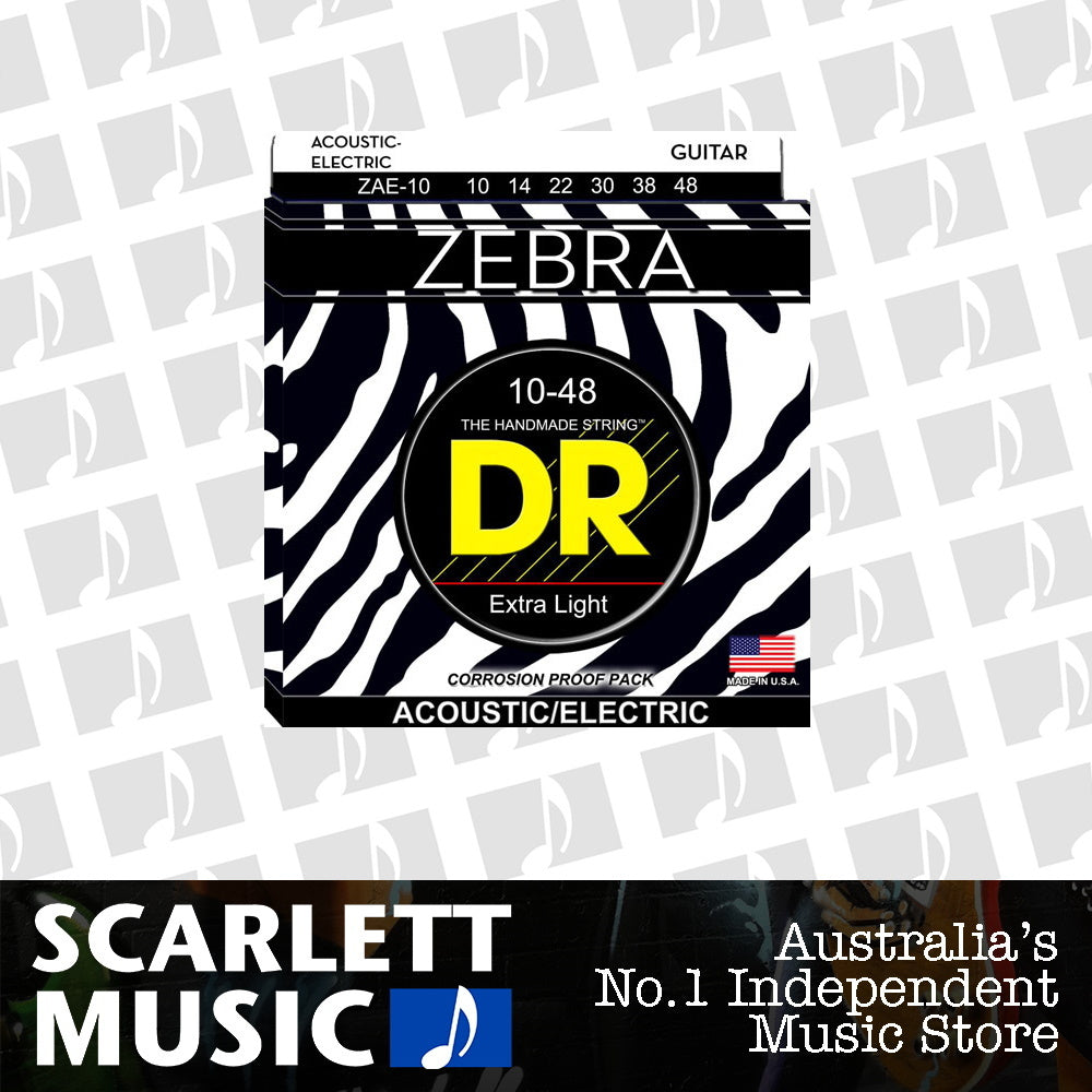 DR Strings Zebra Acoustic 10-48 Acoustic Guitar Strings — view 2