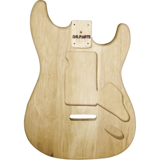 DR PARTS GUITAR BODY Traditional Strat Stratocaster Shape -Sanded & Sealed Alder