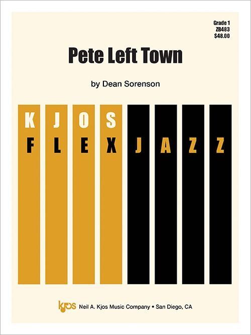 Pete Left Town - Jazz Ensemble by Dean Sorenson, 36 Pages, Kjos Flex Jazz Series