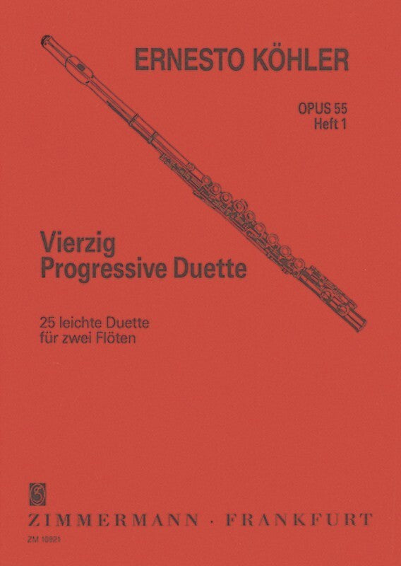 Koehler - Progressive Duets Op 55 Book 1 2 Flutes (Softcover Book)