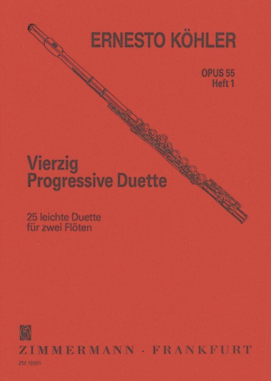 Koehler - Progressive Duets Op 55 Book 1 2 Flutes (Softcover Book)