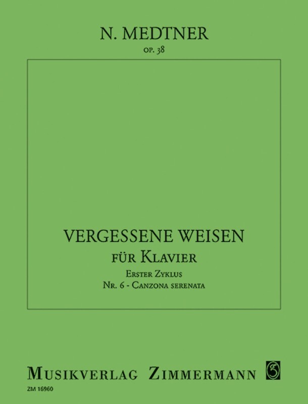 Medtner - Canzona Serenata Op 38 No 6 Piano (Softcover Book)