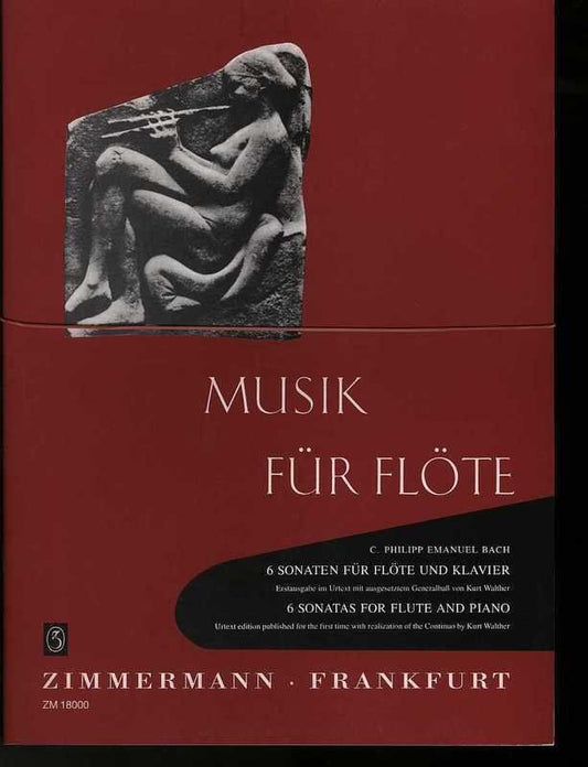 CPE Bach - 6 Sonatas for Flute and Piano, Edited by Kurt Walther