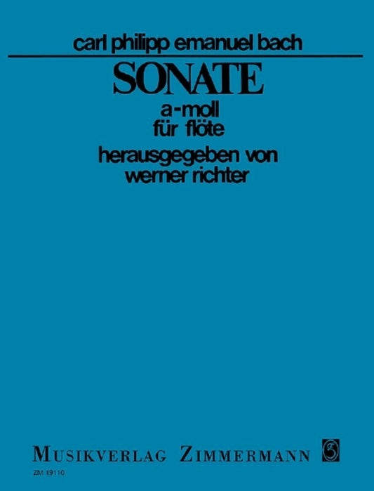 Cpe Bach - Sonata A Minor Wq 132 Flute Solo (Softcover Book)