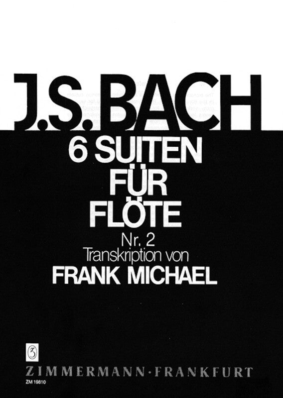 Bach - Suite No 2 D Min Bwv 1008 Flute Solo (Softcover Book)