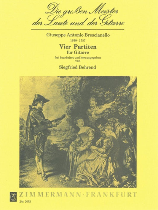 Brescianello - 4 Partitas For Solo Guitar (Softcover Book)