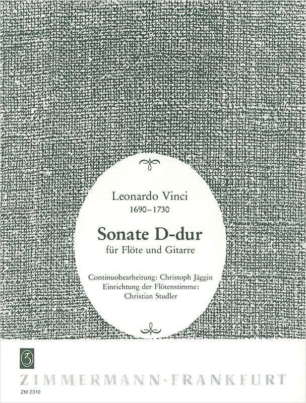 Vinci - Sonata In D Flute And Guitar (Softcover Book)
