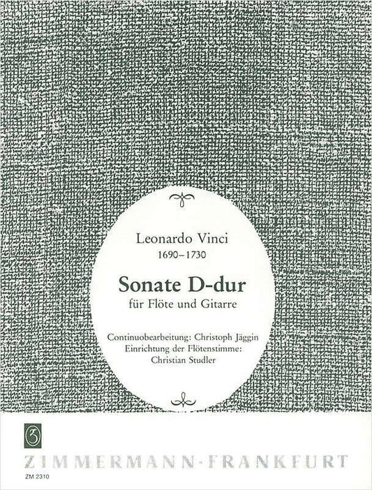 Vinci - Sonata In D Flute And Guitar (Softcover Book)
