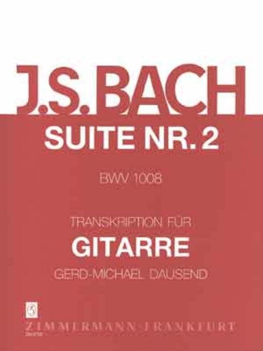 Bach - Suite No 2 Bwv 1008 Guitar Arr Dausend (Softcover Book)