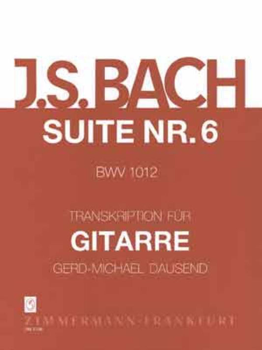 Bach - Suite No 6 Bwv 1012 Guitar Arr Dausend (Softcover Book)