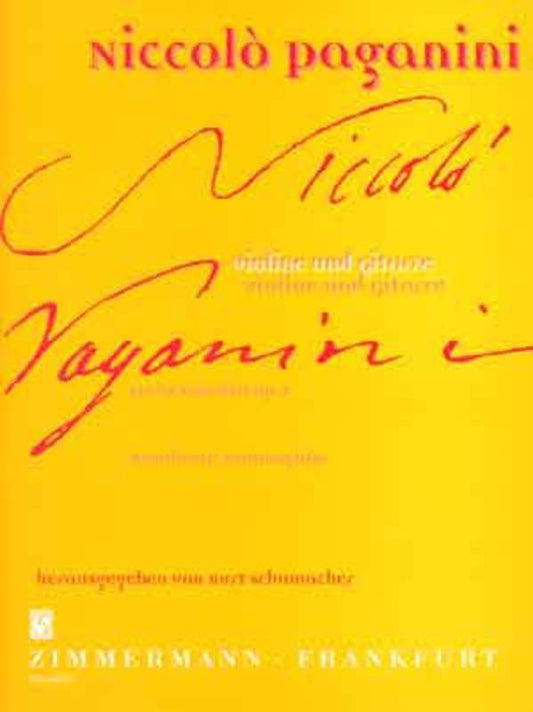 Paganini - 6 Sonatas Op 2 Violin/Guitar (Softcover Book)
