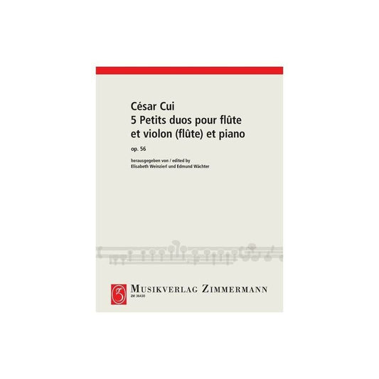 CUI - 5 Petits Duos for Flute, Violin & Piano Op. 56