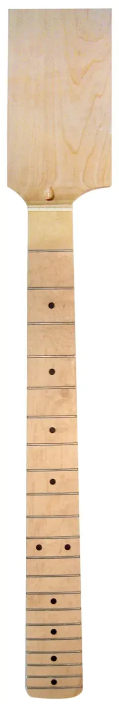 Dr Parts Electric Guitar Neck with Blank Headstock and Maple Fingerboard