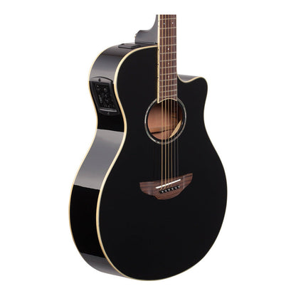 Yamaha APX600 Thinline Acoustic-Electric Guitar - Black — view 6