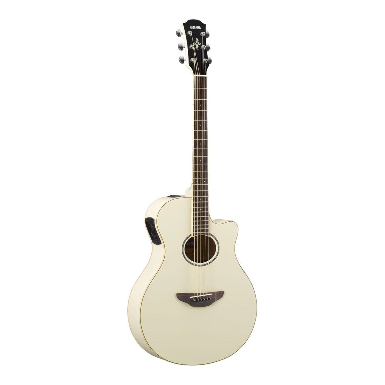 Yamaha APX600 Thinline Acoustic-Electric Guitar - Vintage White — view 2