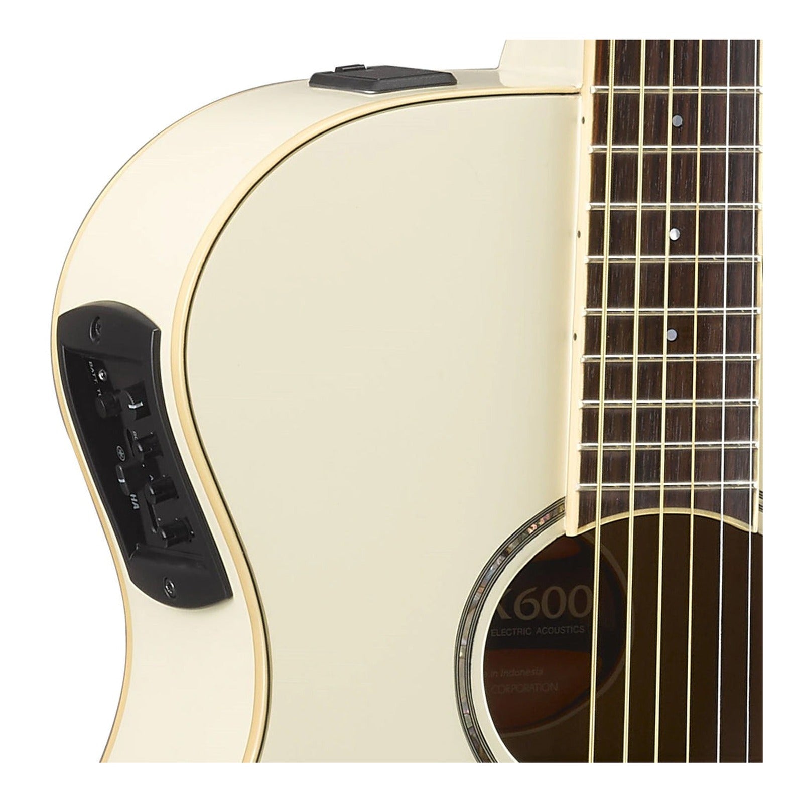 Yamaha APX600 Thinline Acoustic-Electric Guitar - Vintage White — view 4