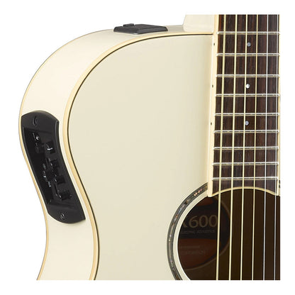 Yamaha APX600 Thinline Acoustic-Electric Guitar - Vintage White — view 4