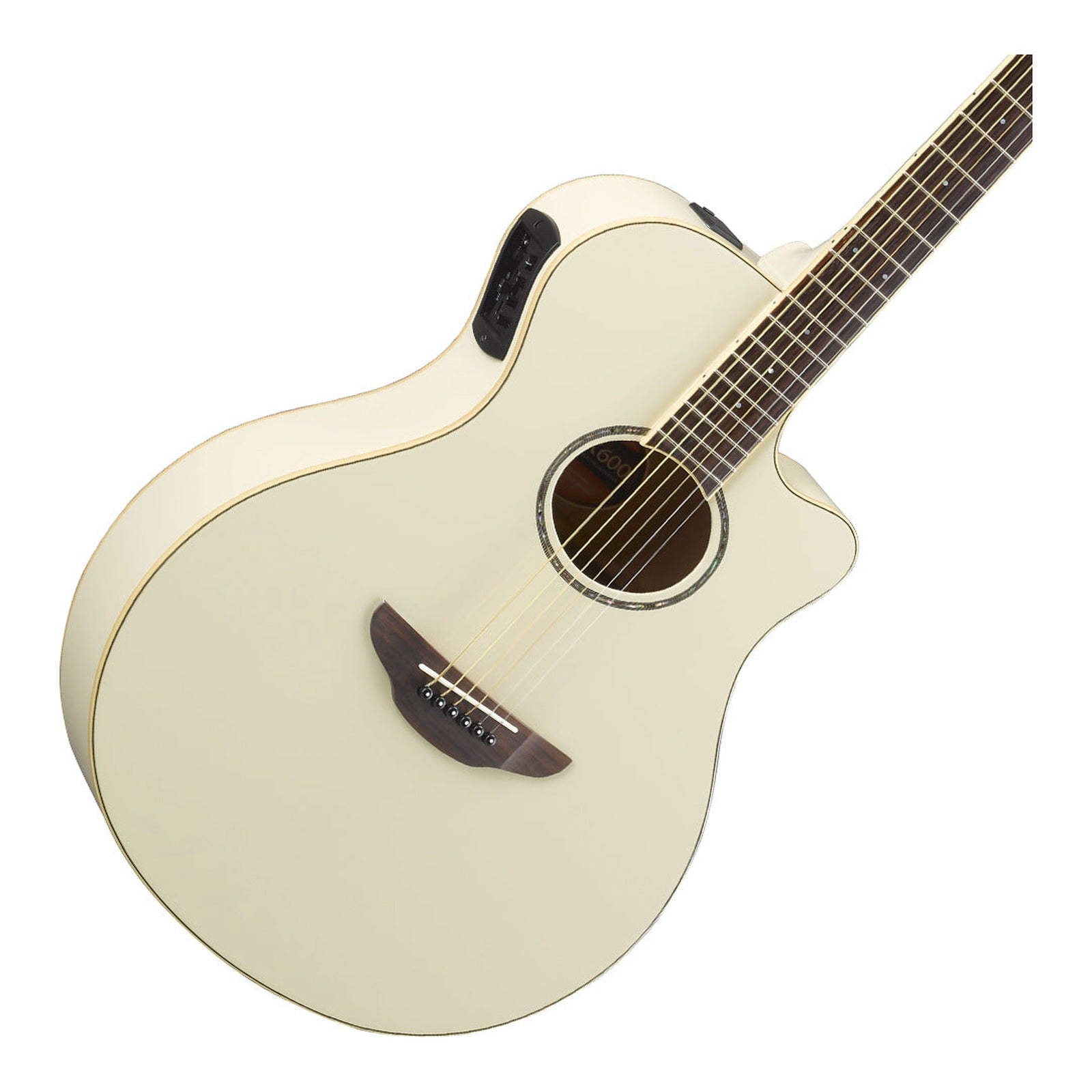 Yamaha APX600 Thinline Acoustic-Electric Guitar - Vintage White — view 5