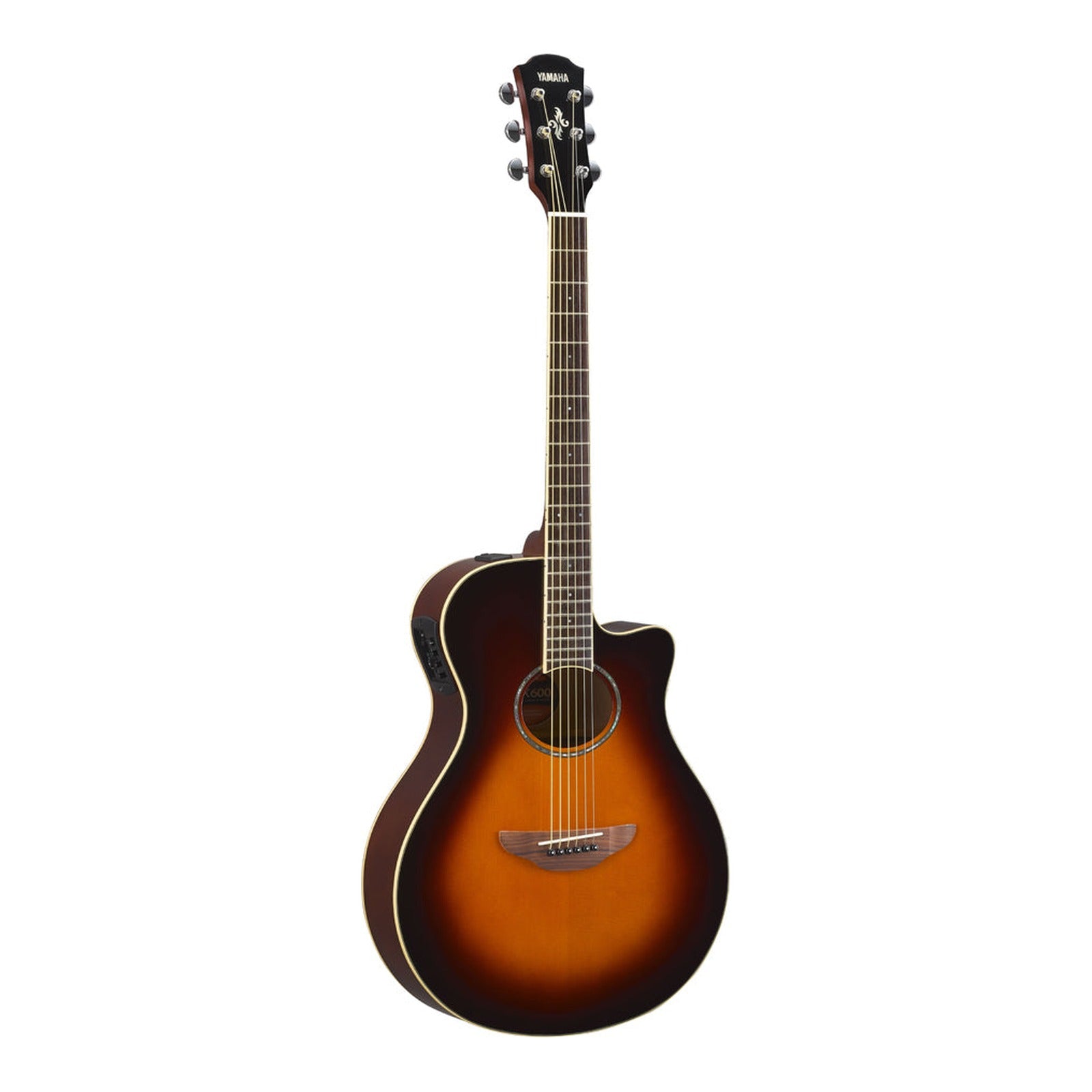 Yamaha APX600 Thinline Acoustic-Electric Guitar - Old Violin Sunburst — view 2