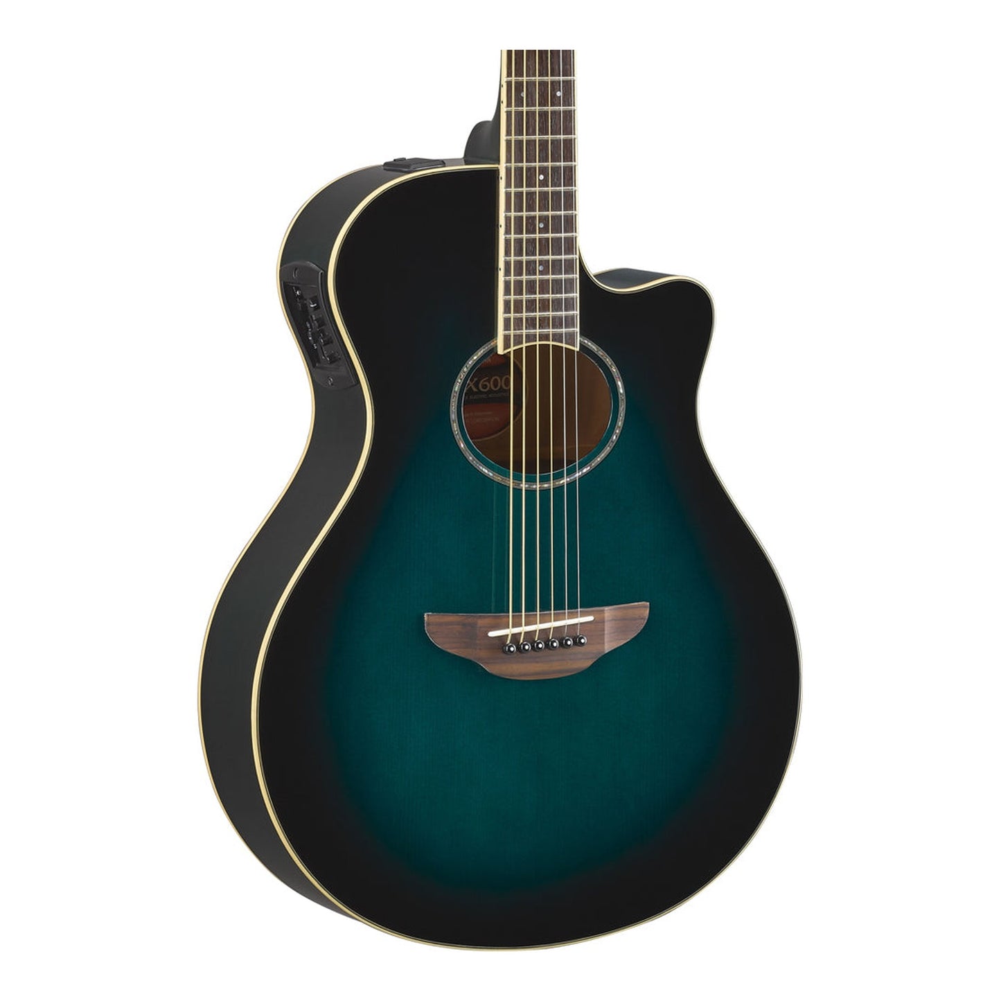 Yamaha APX600 Thinline Acoustic-Electric Guitar - Oriental Blue Burst