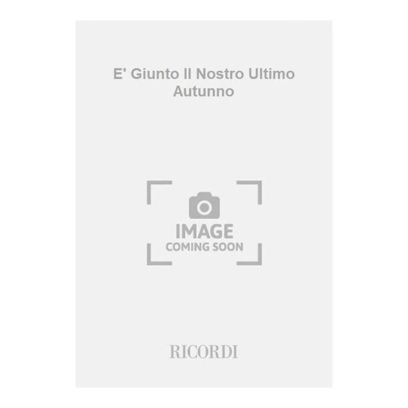 E Giunto Il Nostro Ultimo Autunn Book