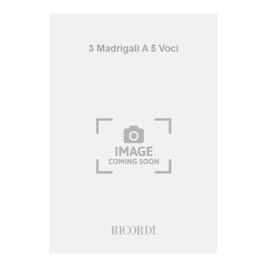 3 Madrigali A 5 Voci Rime Di Mich Book