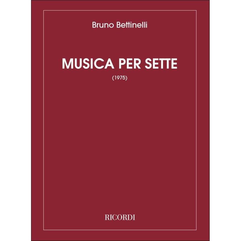 Musica Per Sette 1975 Book