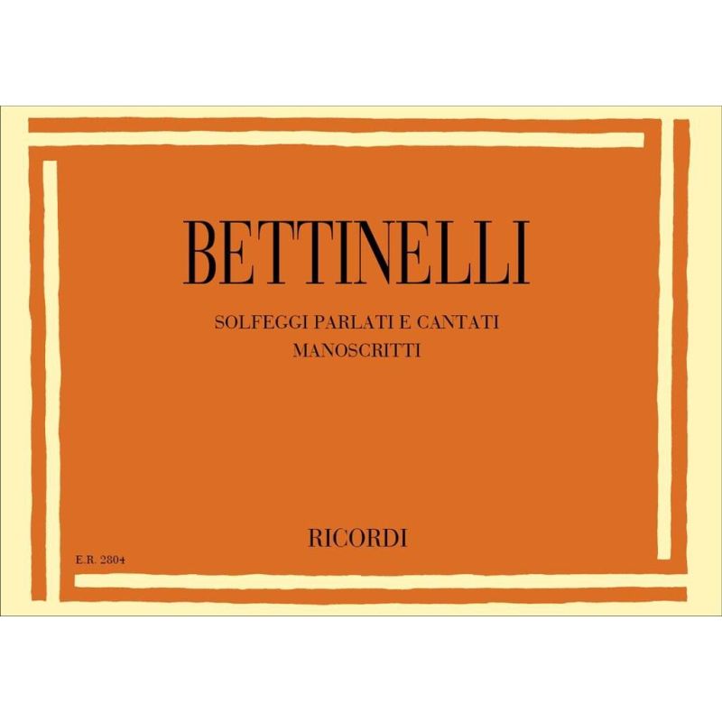 Solfeggi Parlati E Cantati Manoscritti Book