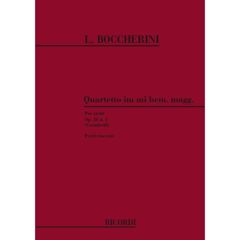 Quartet Per Archi Op58 N2 In Mi Book
