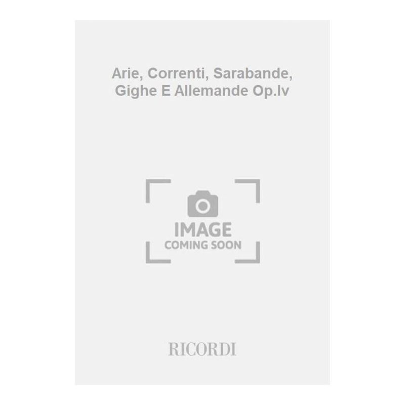 Arie Correnti Sarabande Gighe E Allemande Op 4 Book