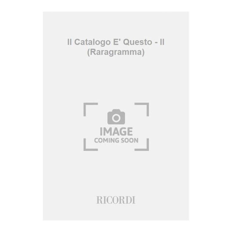 Il Catalogo E Questo Ii Raragra Book