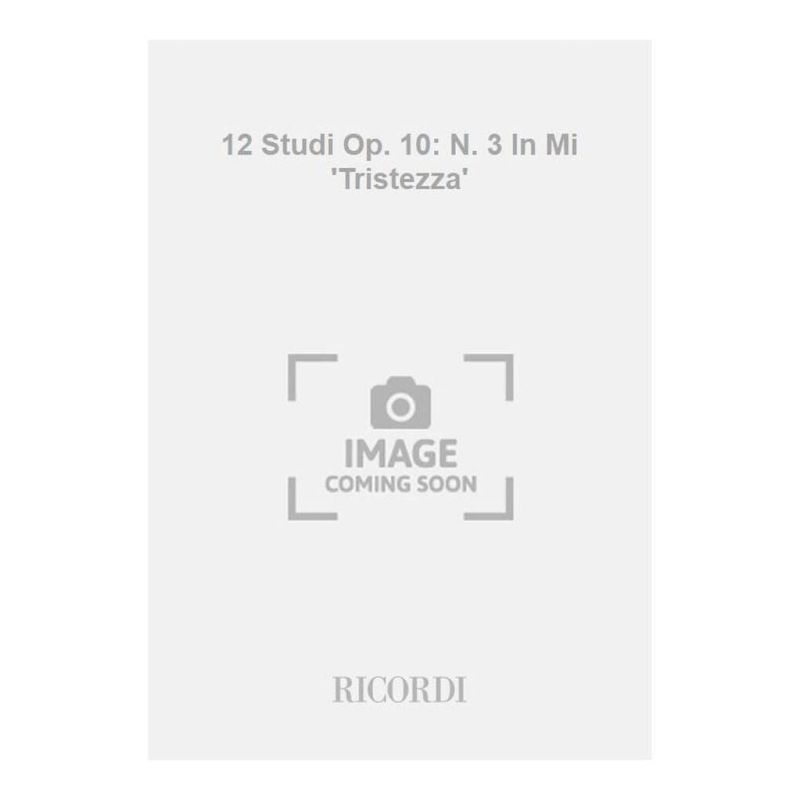 12 Studi Op10 N3 In Mi Tristezza Book