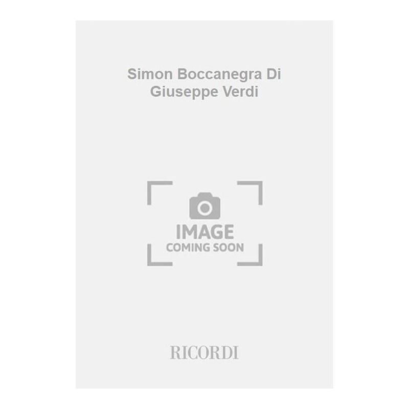 Simon Boccanegra Di Giuseppe Verd Book