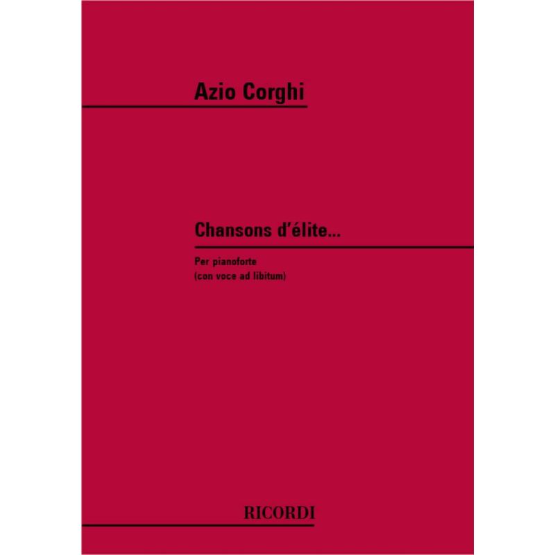 Chansons D Elite Per Pf Con Voce Book