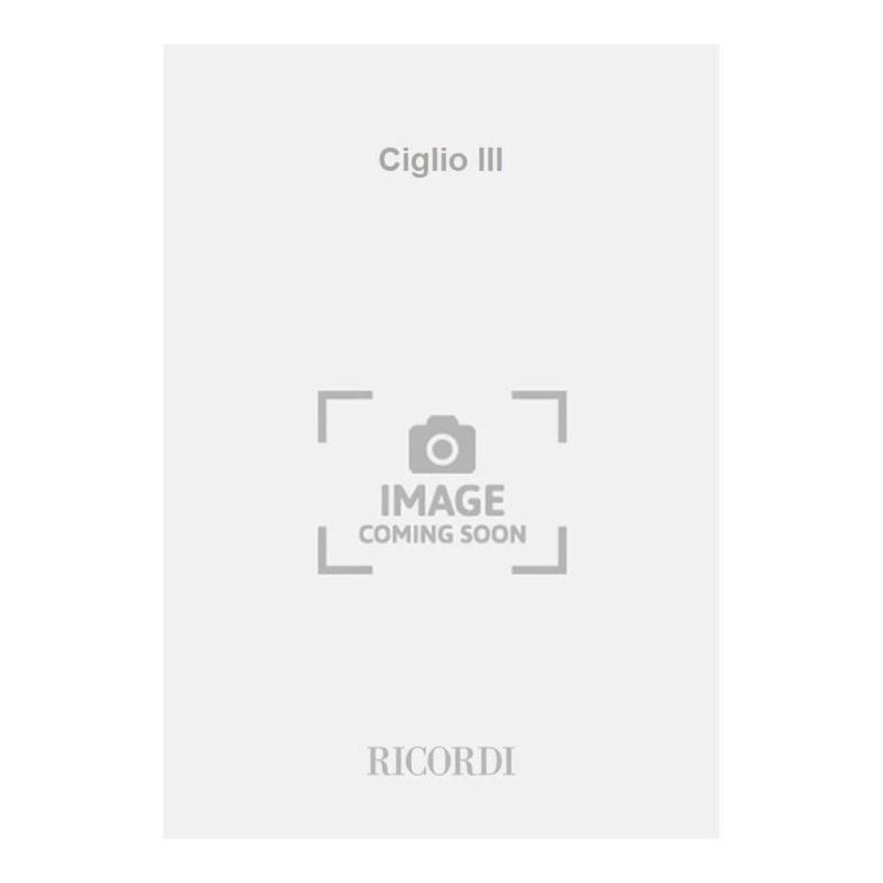 Ciglio Iii Per Vl E Pf Book