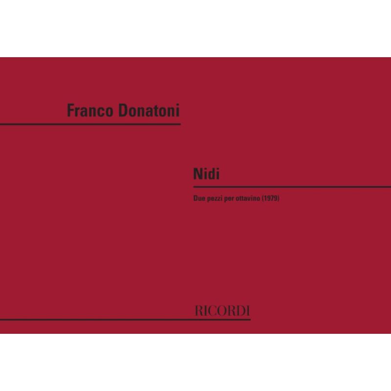 Donatoni - Nidi 2 Pieces For Piccolo 1979 (Softcover Book)
