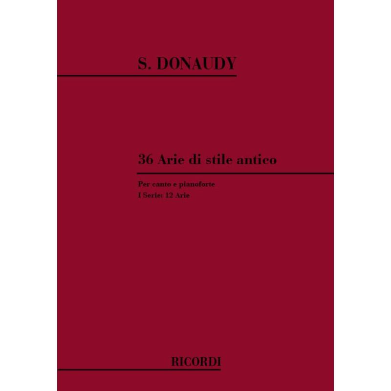 36 Arie Di Stile Antico I Series 1 Book