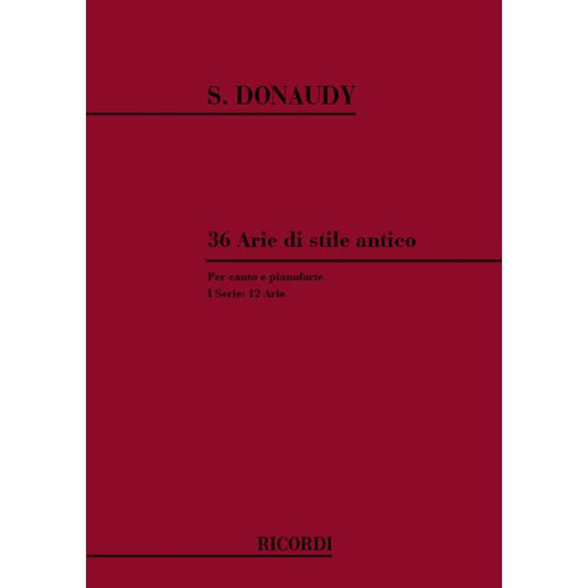 36 Arie Di Stile Antico I Series 1 Book