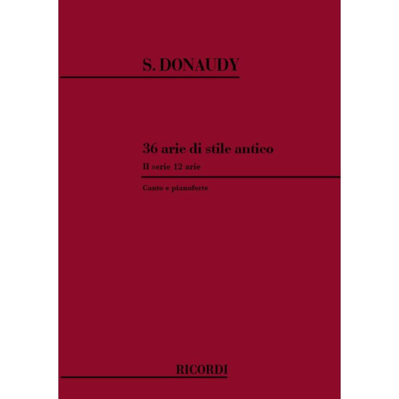 36 Arie Di Stile Antico Ii Series 2 Book