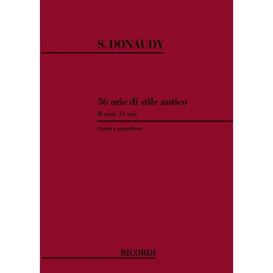 36 Arie Di Stile Antico Ii Series 2 Book