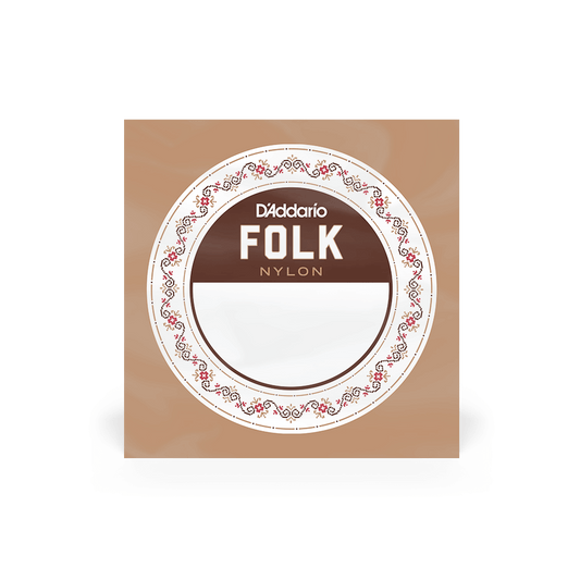 D'Addario BEC040 Folk Nylon Guitar Single String, Clear Nylon, Ball End, .040